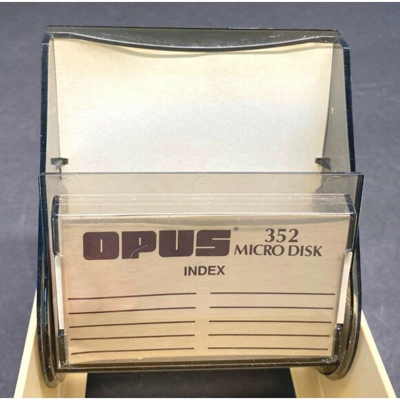Vintage 80s Opus Floppy Micro Disk Plastic Storage Case Holds 10 3.5" Inch - Picture 4 of 11